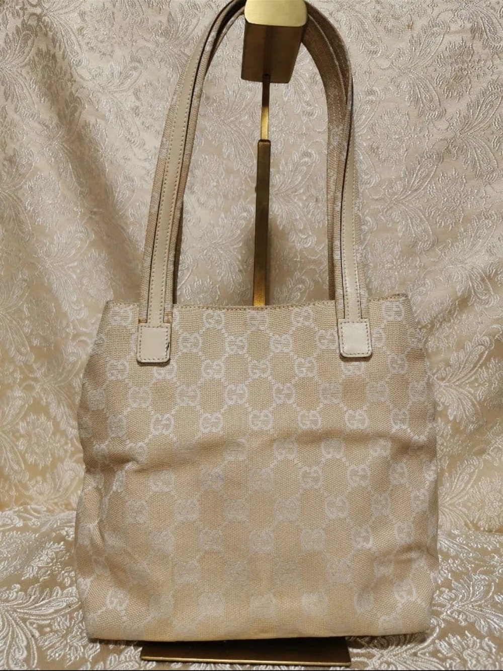 Gucci Beige GG Jacquard Tote